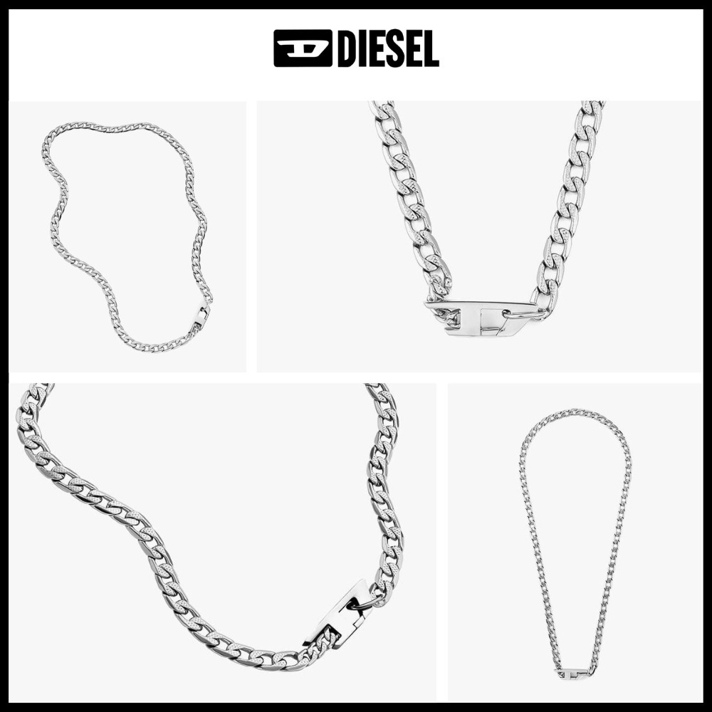 【DIESEL】D Logo Chain Necklace