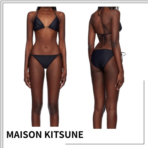 Maison Kitsune ブラック ベビーフォックス ビキニ