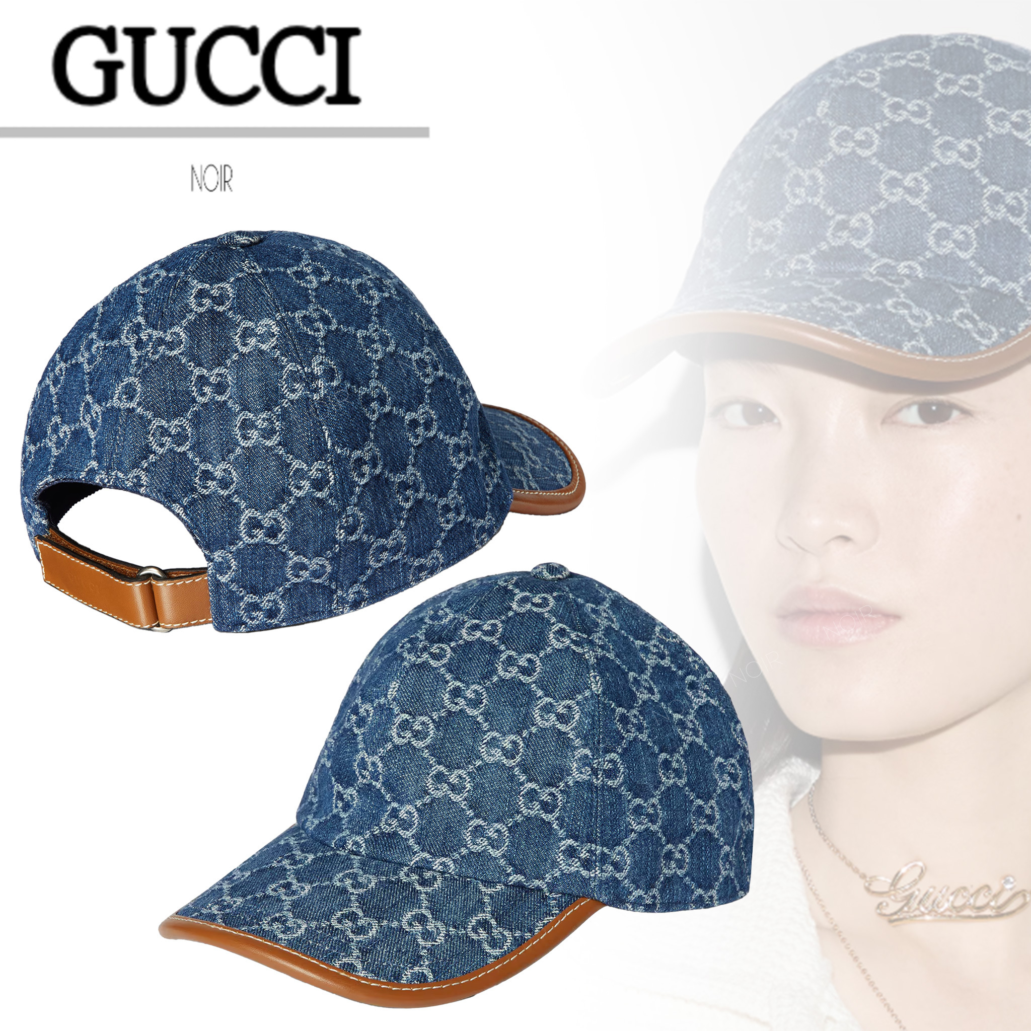 国内即発【 GUCCI 】GGデニム ベースボールキャップ