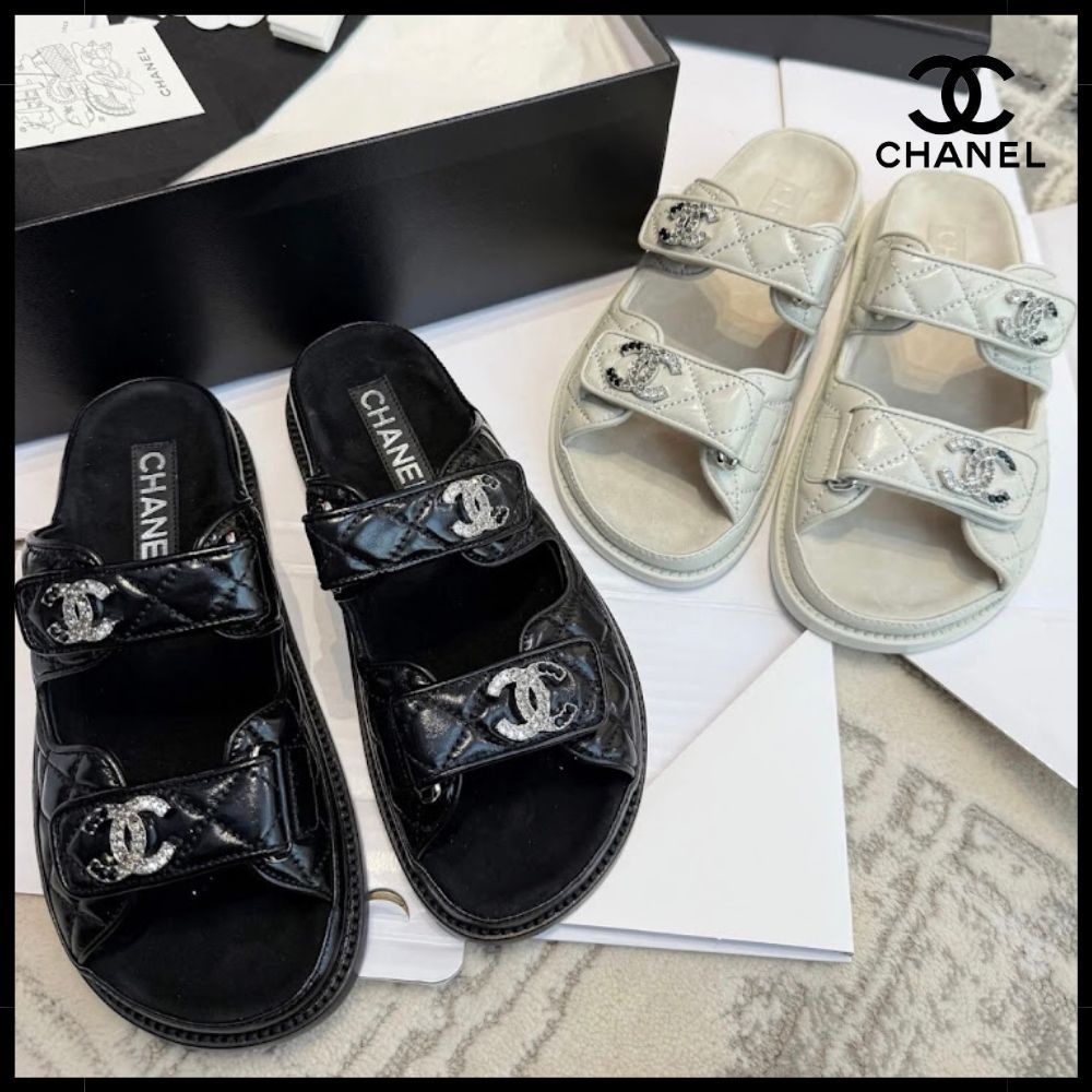 【コーデを格上げ◎お洒落】CHANEL サンダル CCロゴ ビジュー