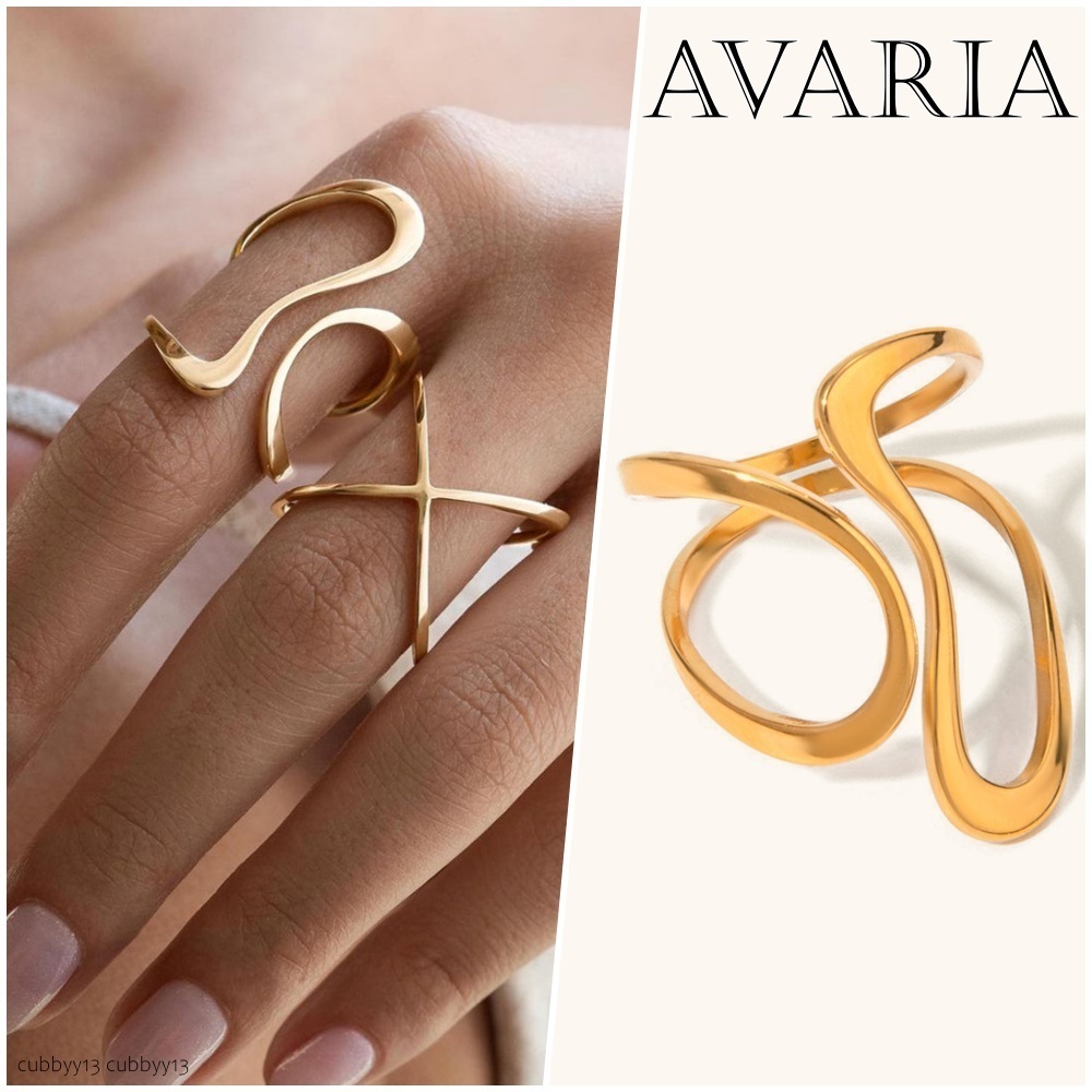 【話題:水中OK:色あせなし】AVARIA☆Mosaic Gold Ring 指輪