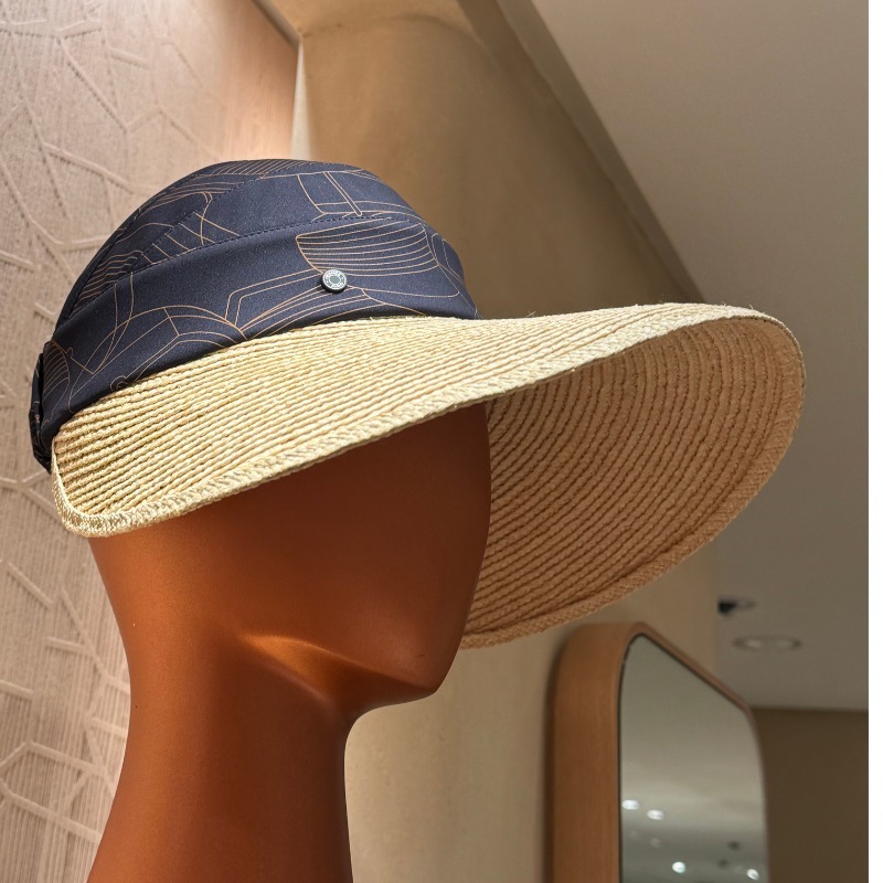 ★防水ジャージー素材★【HERMES】ラフィアサンバイザー クレオ