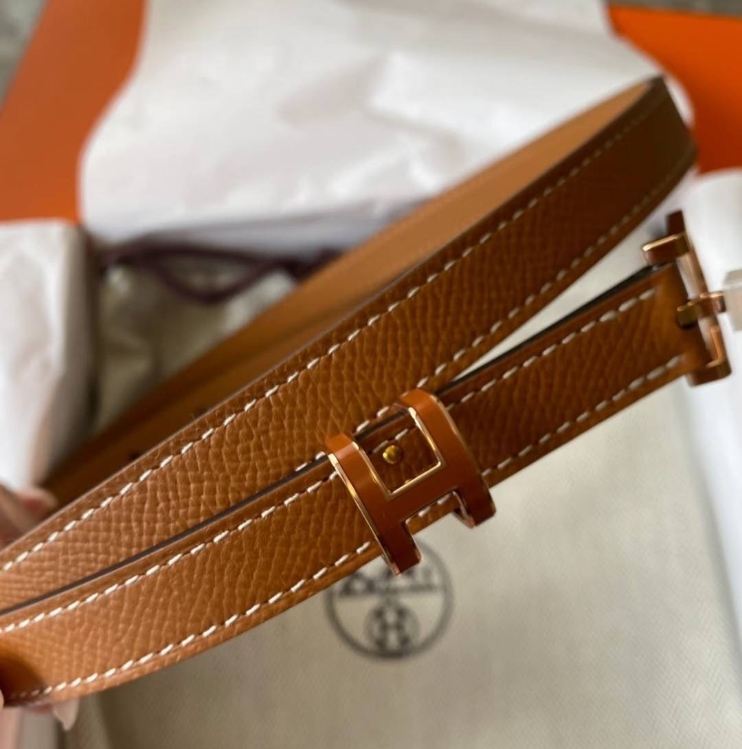 ローズゴールド金具】HERMES ベルト Pop H 15