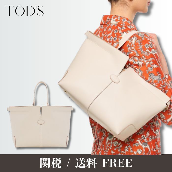 【話題】Tod's カーフスキンレザー トートバッグ