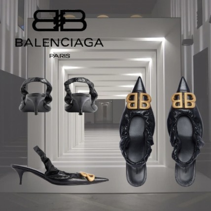 【BALENCIAGA】バレンシアガ スリングバック パンプス ブラック