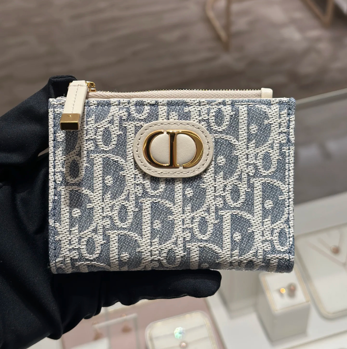 国内すぐ【Dior】30 Montaigne Dahlia ウォレット ミニ財布