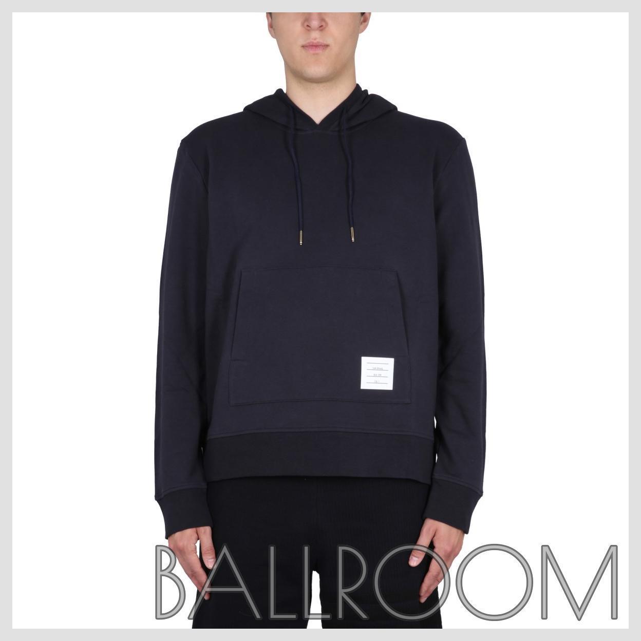 スウェット・トレーナー THOM BROWNE COTTON SWEATSHIRT WITH EMBROIDERY
