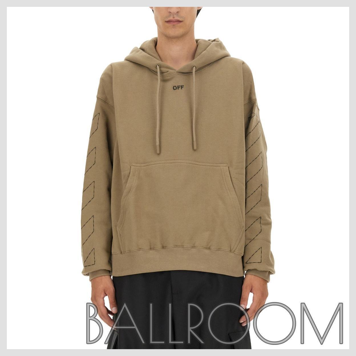 スウェット・トレーナー OFF-WHITE COTTON SKATE HOODED SWEATSHIRT WITH OFF STITCH