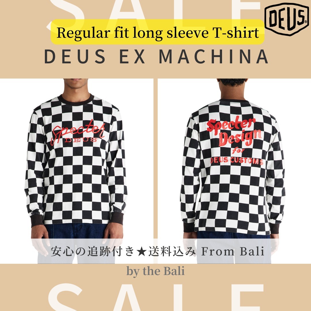 【Deus】チェック柄ロングスリーブTシャツ★グラフィックロゴ★