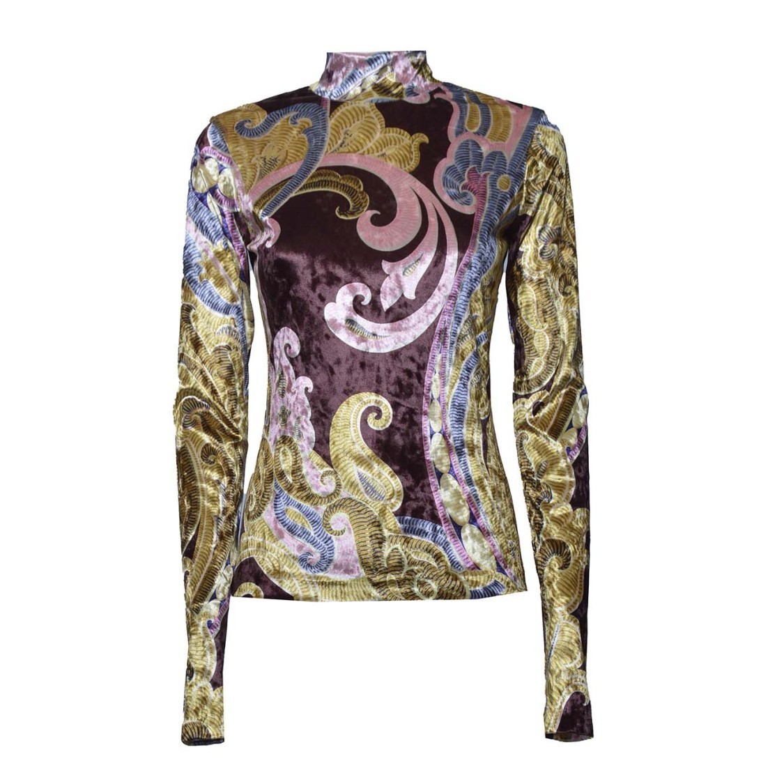 Tシャツ・カットソー Etro Fitted Top In Multicolored Printed Chenille