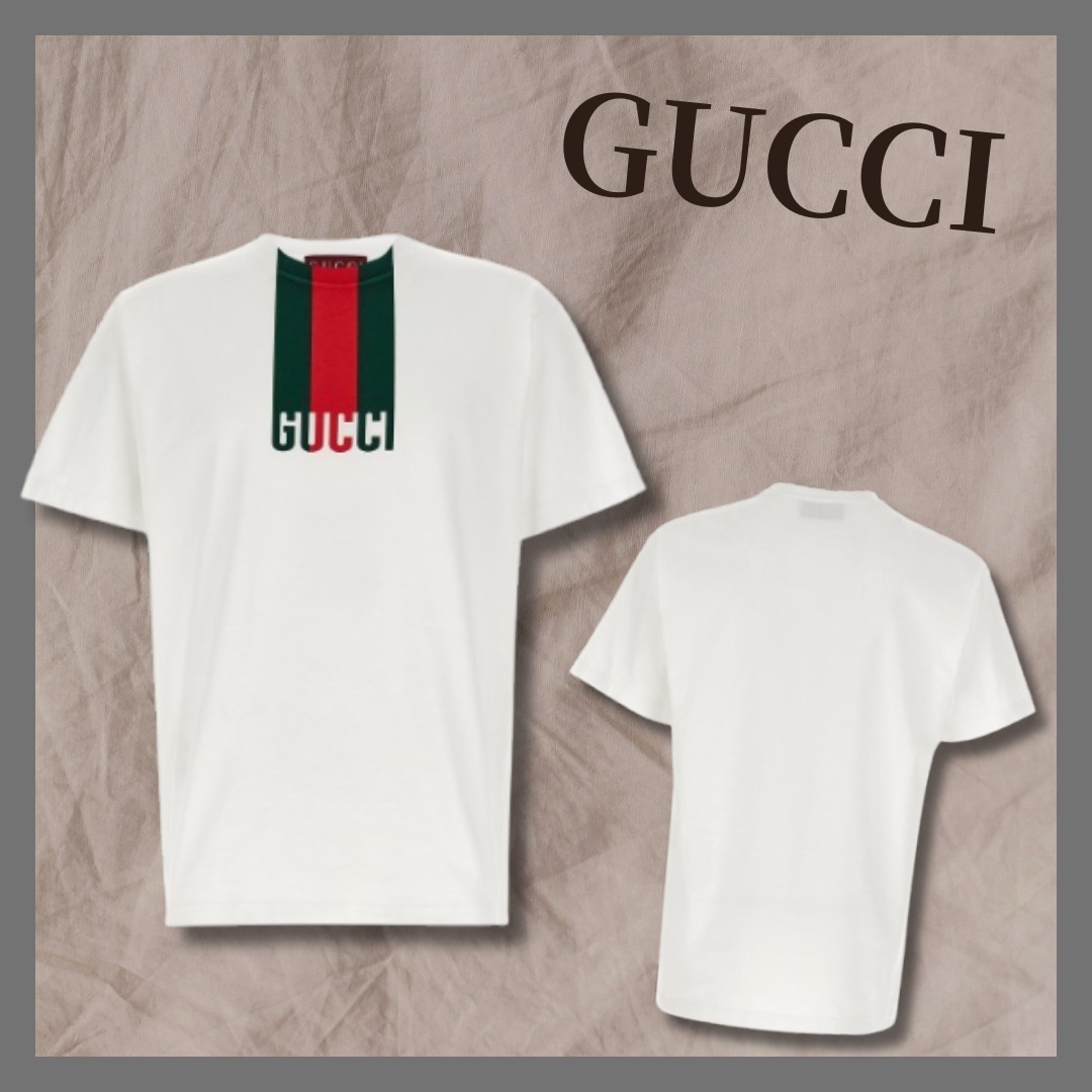 GUCCI プリント コットンジャージー Tシャツ