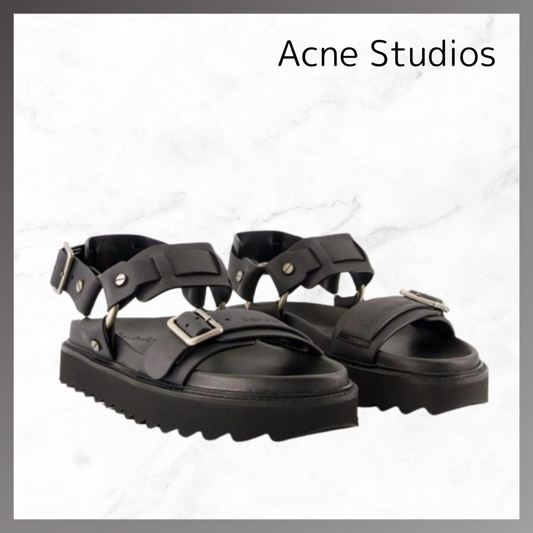 Acne Studios ◆ ロゴ バックル レザー サンダル