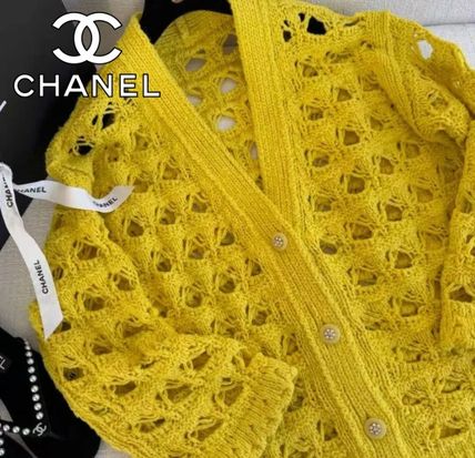 イエロー（黄色）系 CHANEL(シャネル) カーディガン(レディース