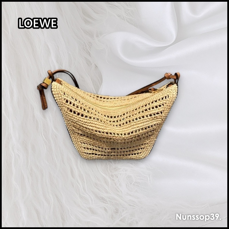 《LOEWE》 ハンモック ミニ ラフィア ホーボーバッグ