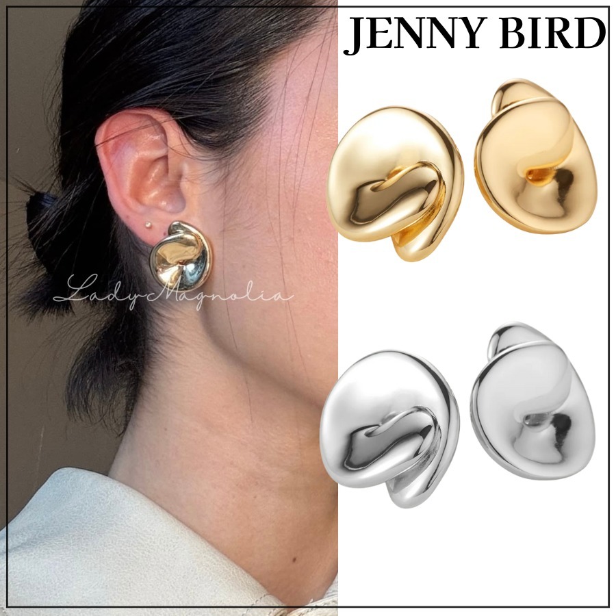 【JENNY BIRD】Rio Button ピアス ★ ボタンピアス 14Kゴールド