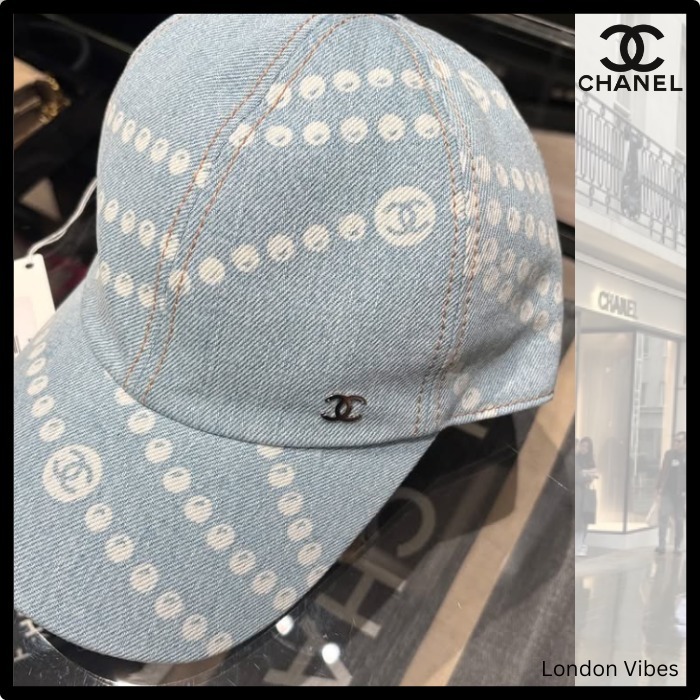 大人気デニム！ CHANEL キャップ ライトブルー デニム