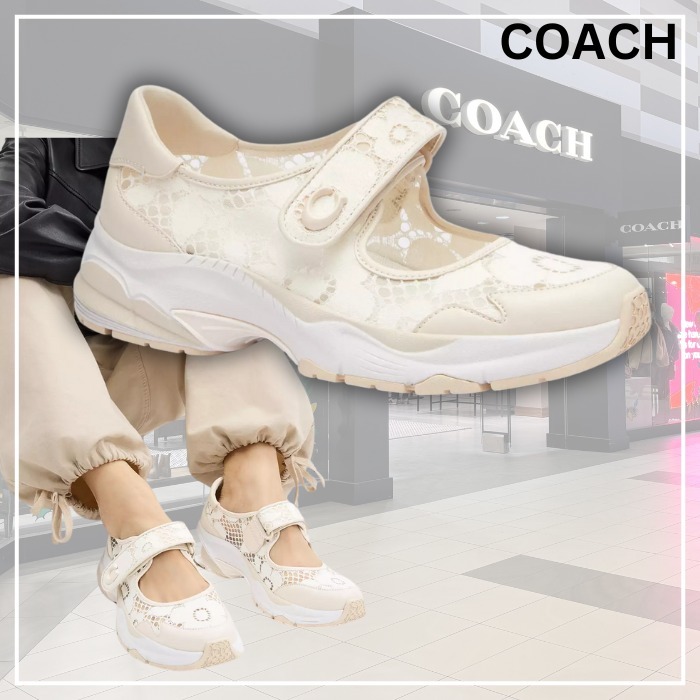 フローラルレース★COACH★ メリージェーンスニーカー 上質 快適