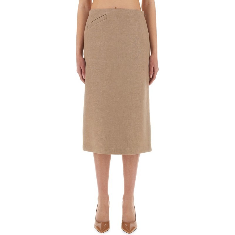 スカート FENDI SS25 WAXED LINEN SKIRT (FQ7634 AUOKF1RX1)