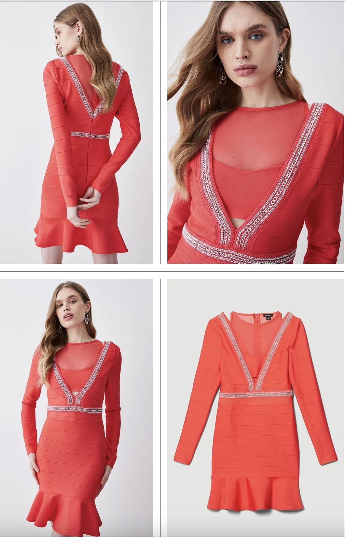 関税送料込★SALE★完売間近ラスト★KarenMillen★bandageドレス