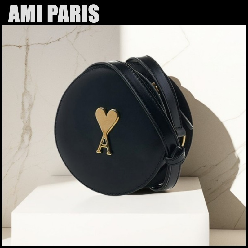 AMI PARIS アミパリス ラウンド ポーチ ミニ ショルダーバッグ