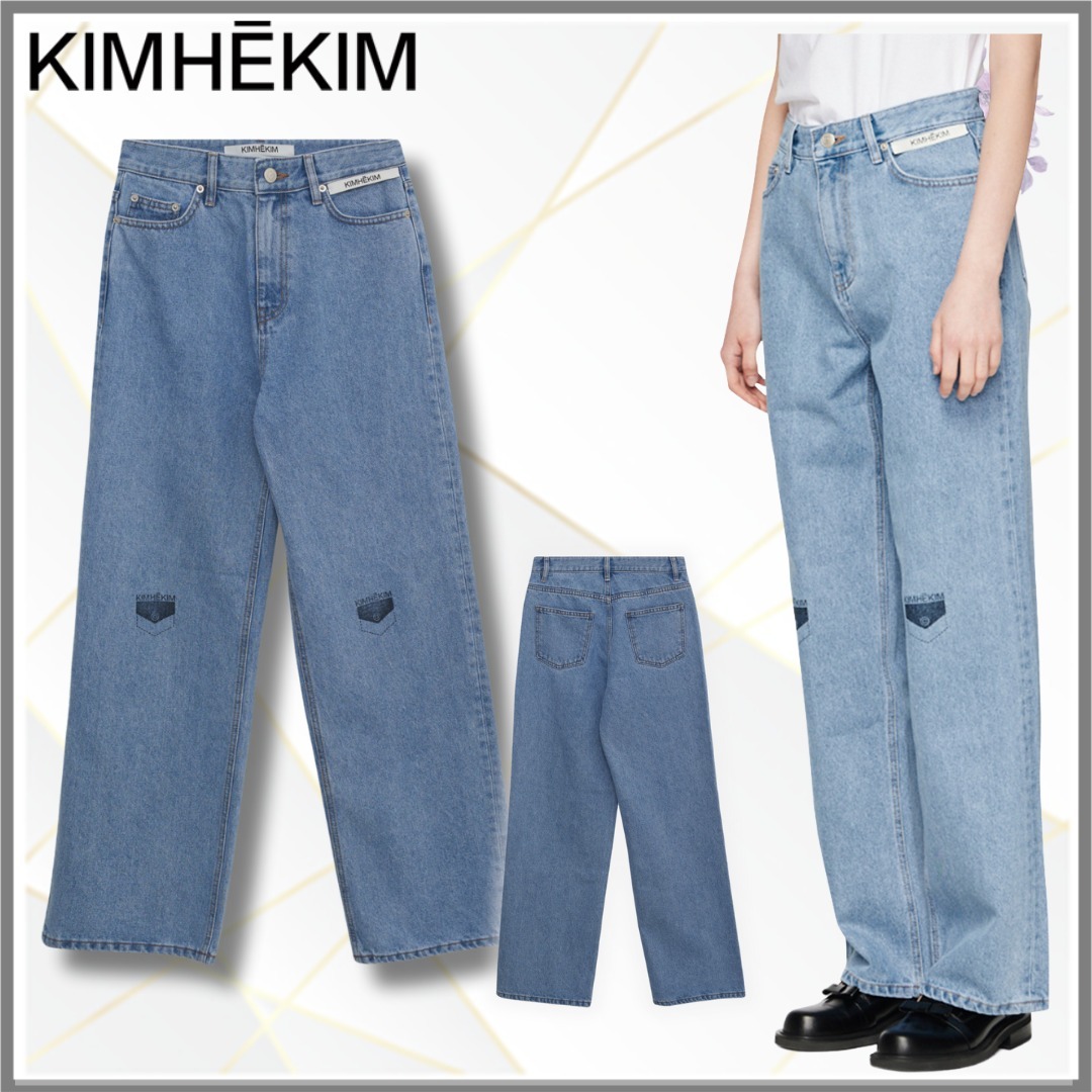 【KIMHEKIM】ポケットスタンプパンツ（スカイブルー）