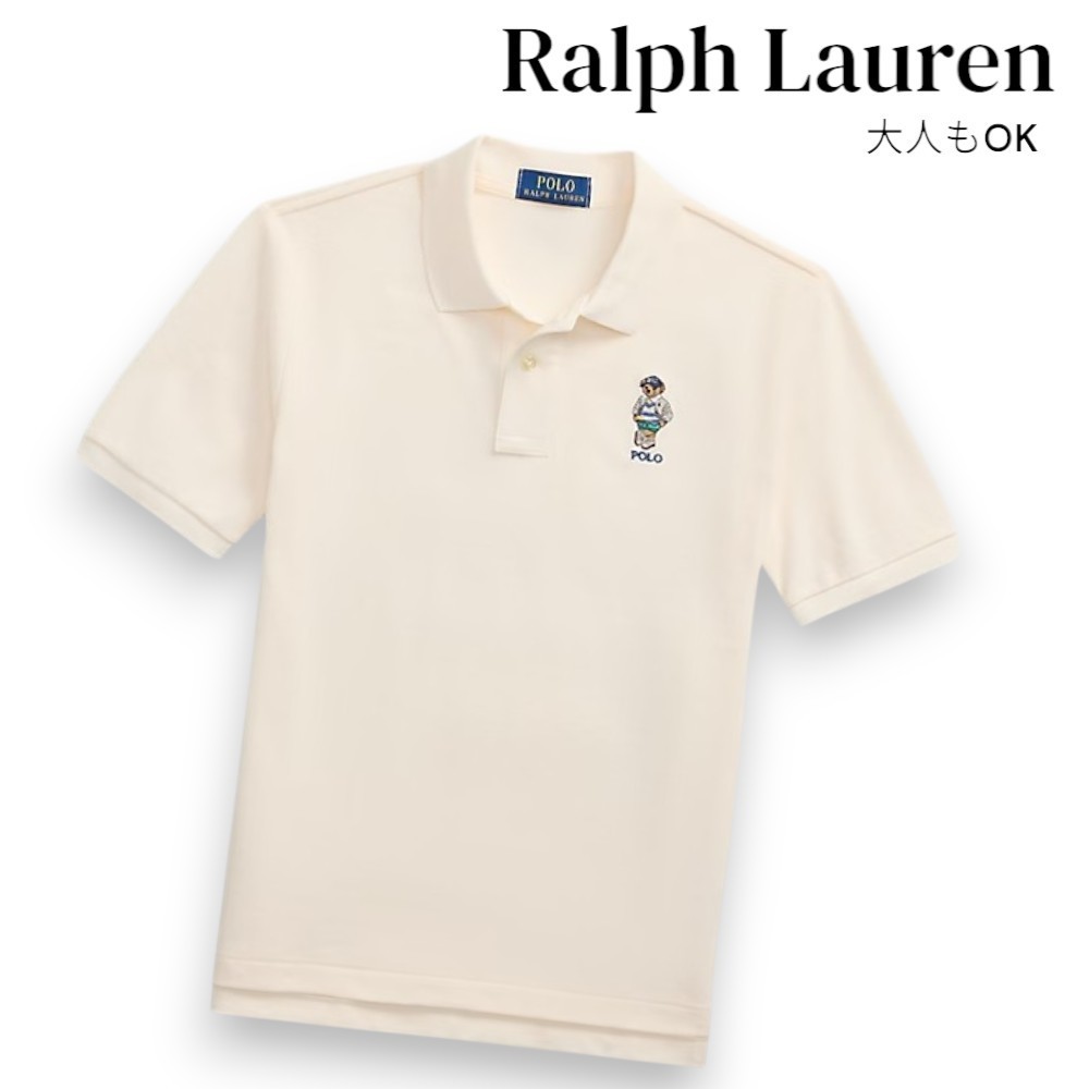 大人もOK【Ralph Lauren】ポロベア刺繍  メッシュポロシャツ