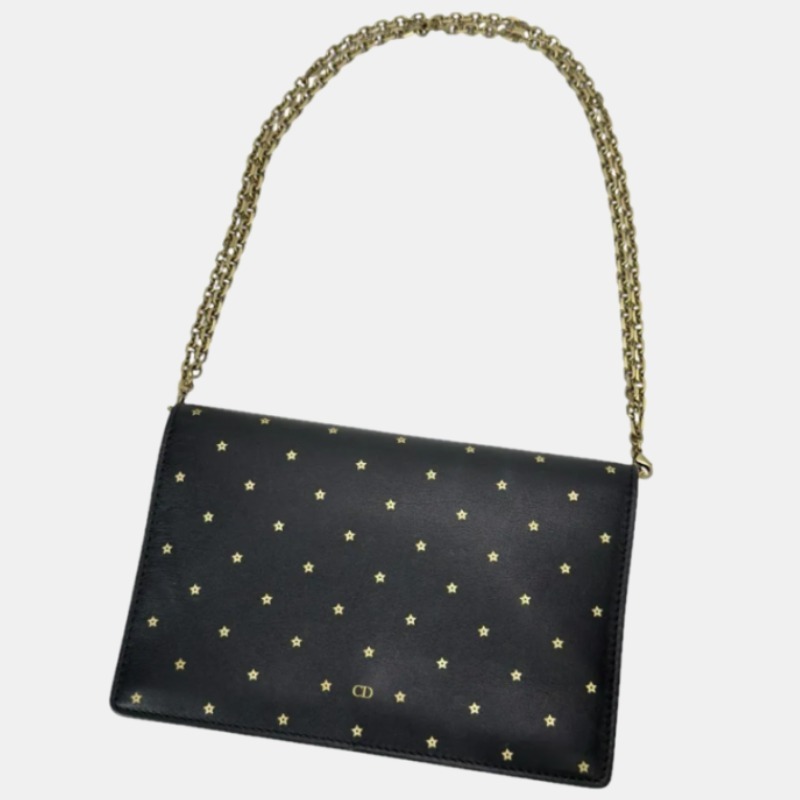 中古品・美品【Dior】LUCKY STAR チェーン ウォレット