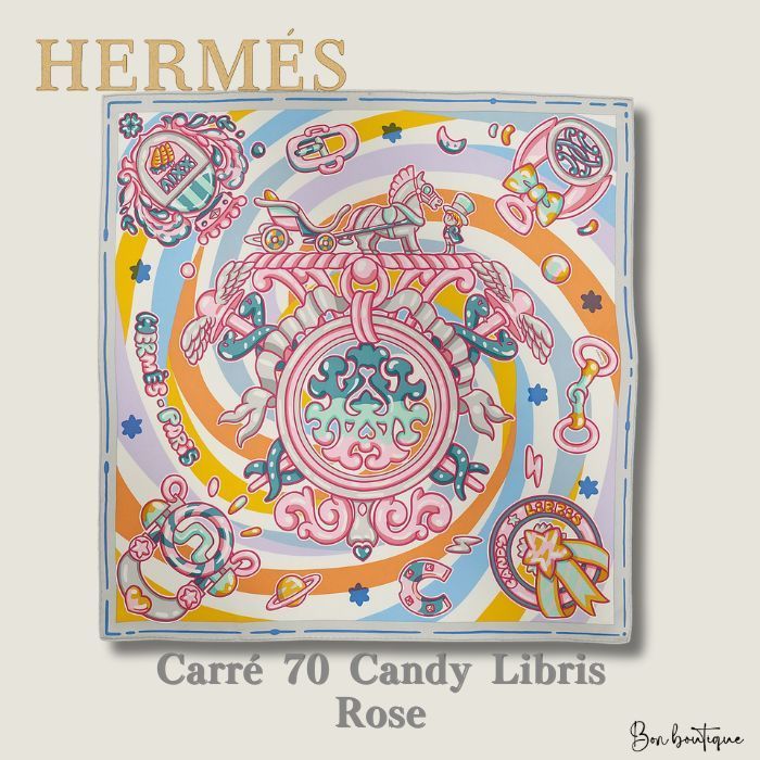 【春めく甘さが魅力】HERMES カレ70 Candy Libris
