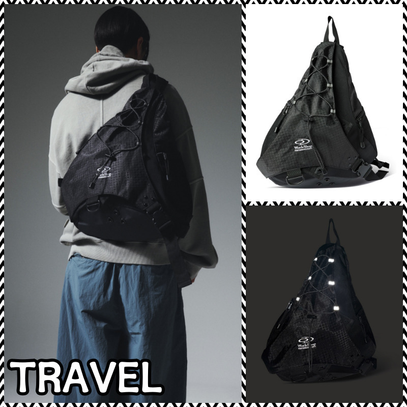 送料/関税込 ●TRAVEL● MESH STRING SLINGBAG