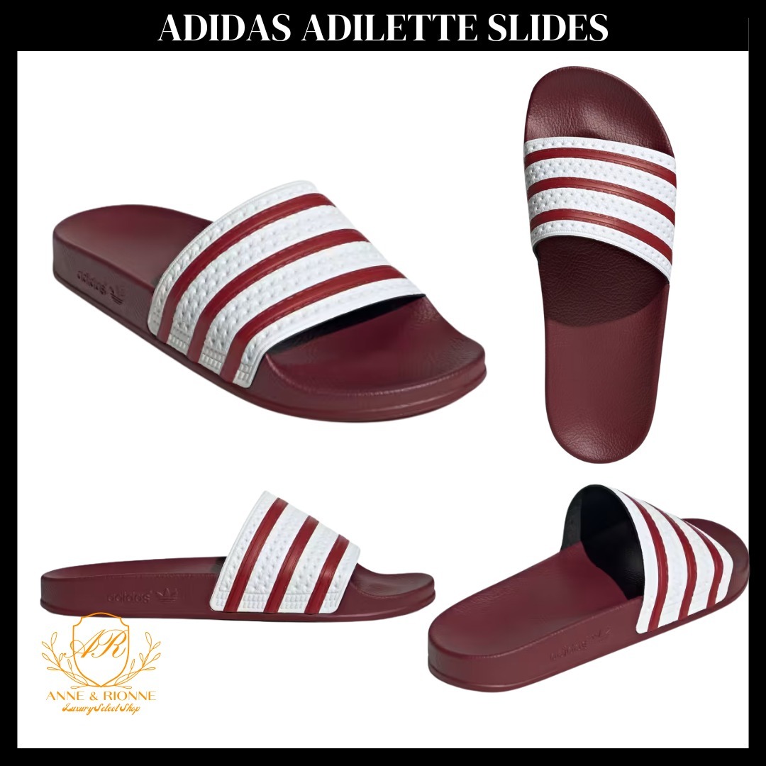ADIDAS メンズ 定番スライドサンダル 速乾ストラップ 快適