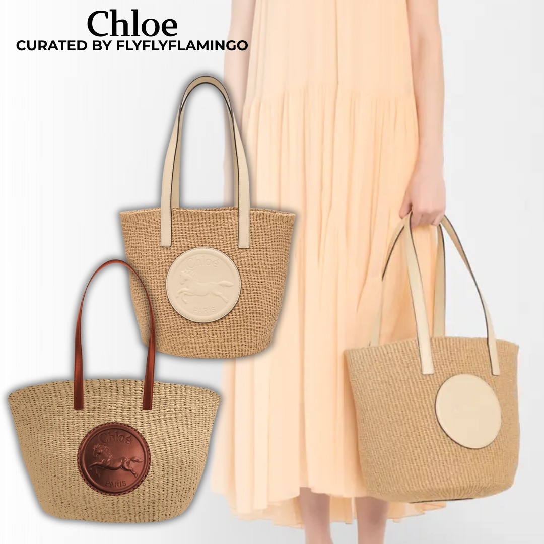 Chloe【クロエ】ラージ ホースメダル バスケット トートバッグ