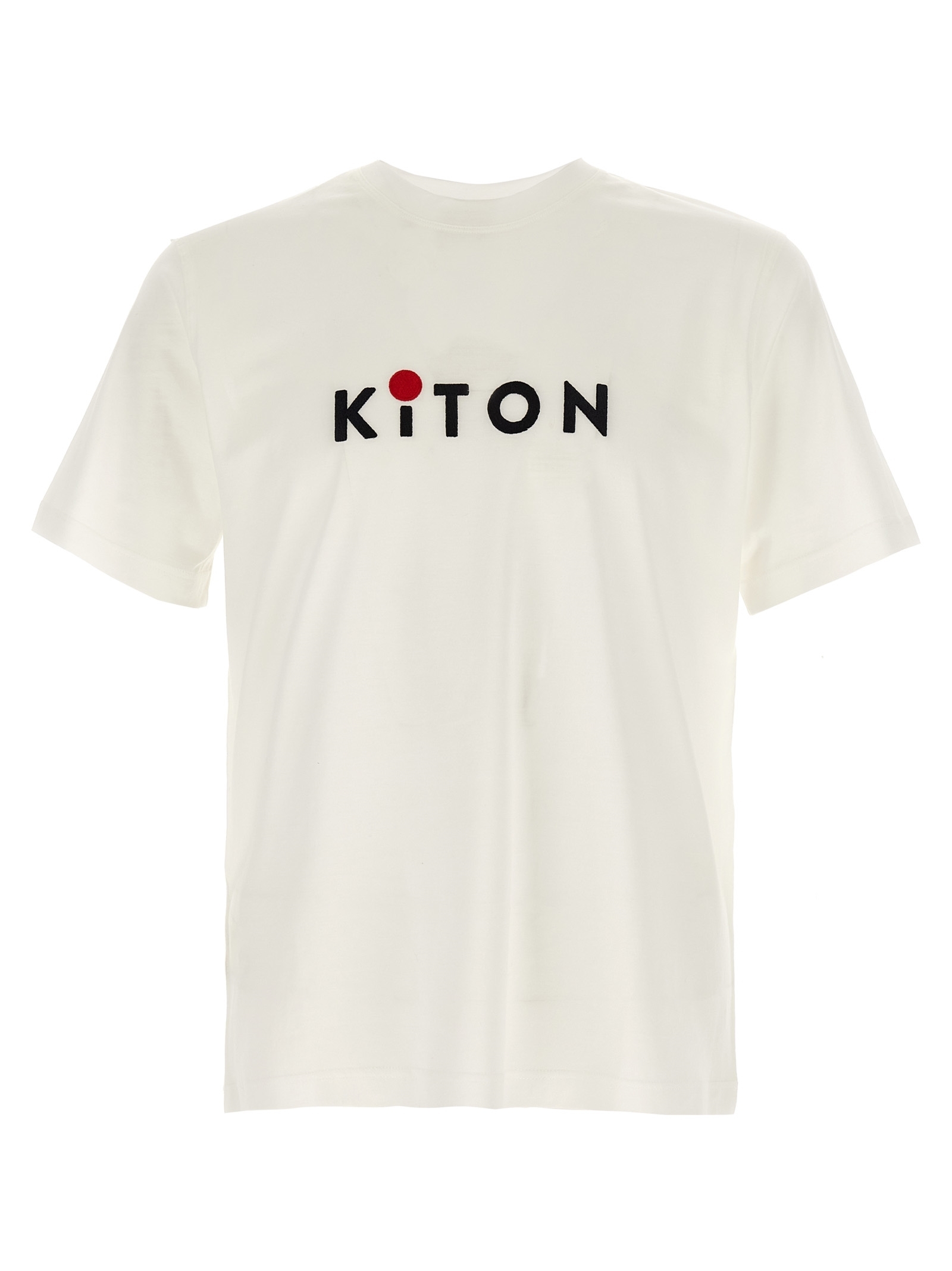 Tシャツ・カットソー KITON Logo embroidery t-shirt White