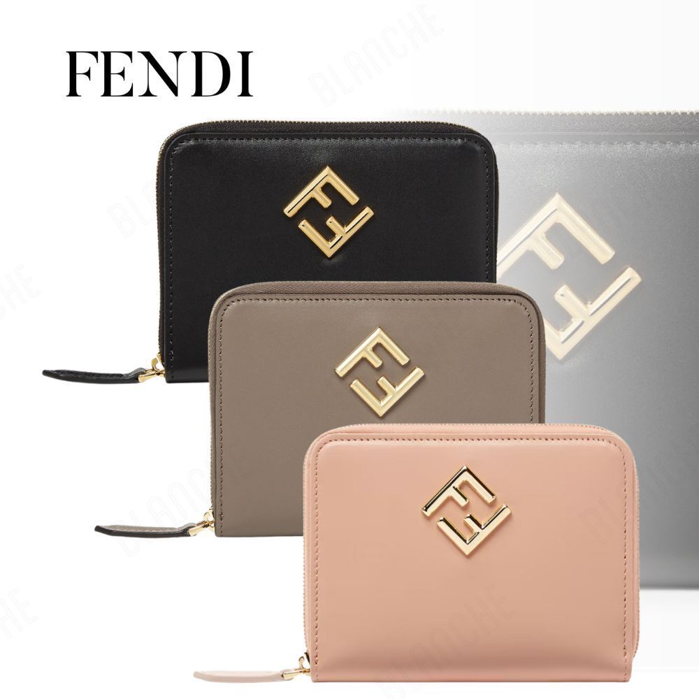 【FENDI 】FFダイヤモンド ジップアラウンド財布 ミディアム