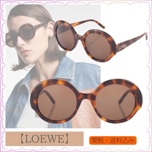 モード感【LOEWE】ラウンドスリム◇オーバーサイズ◇サングラス