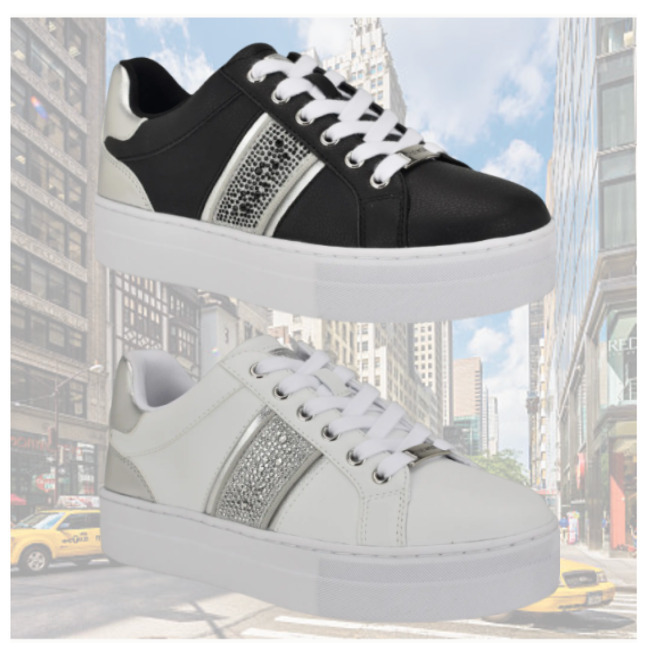NINE WEST ★ ゲーター プラットフォーム スニーカー カジュアル