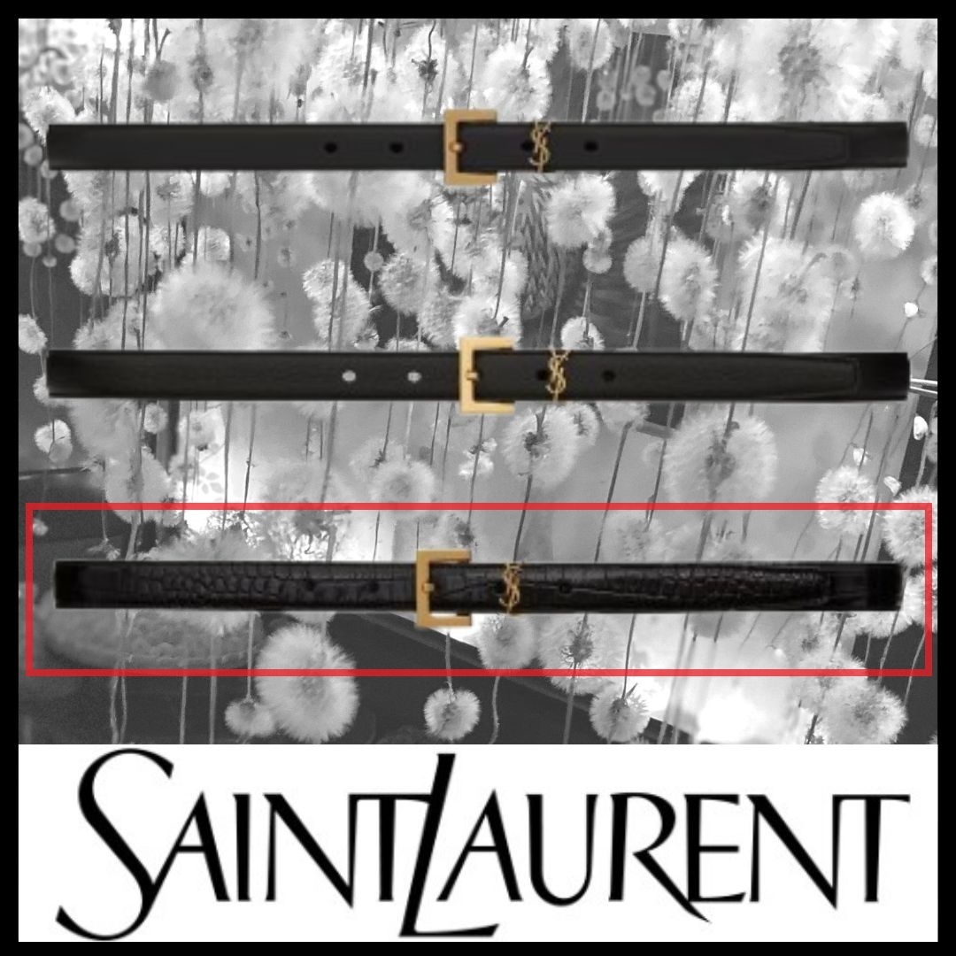新◆SAINT LAURENT◆YSL◆サンローラン モノグラムナローベルト