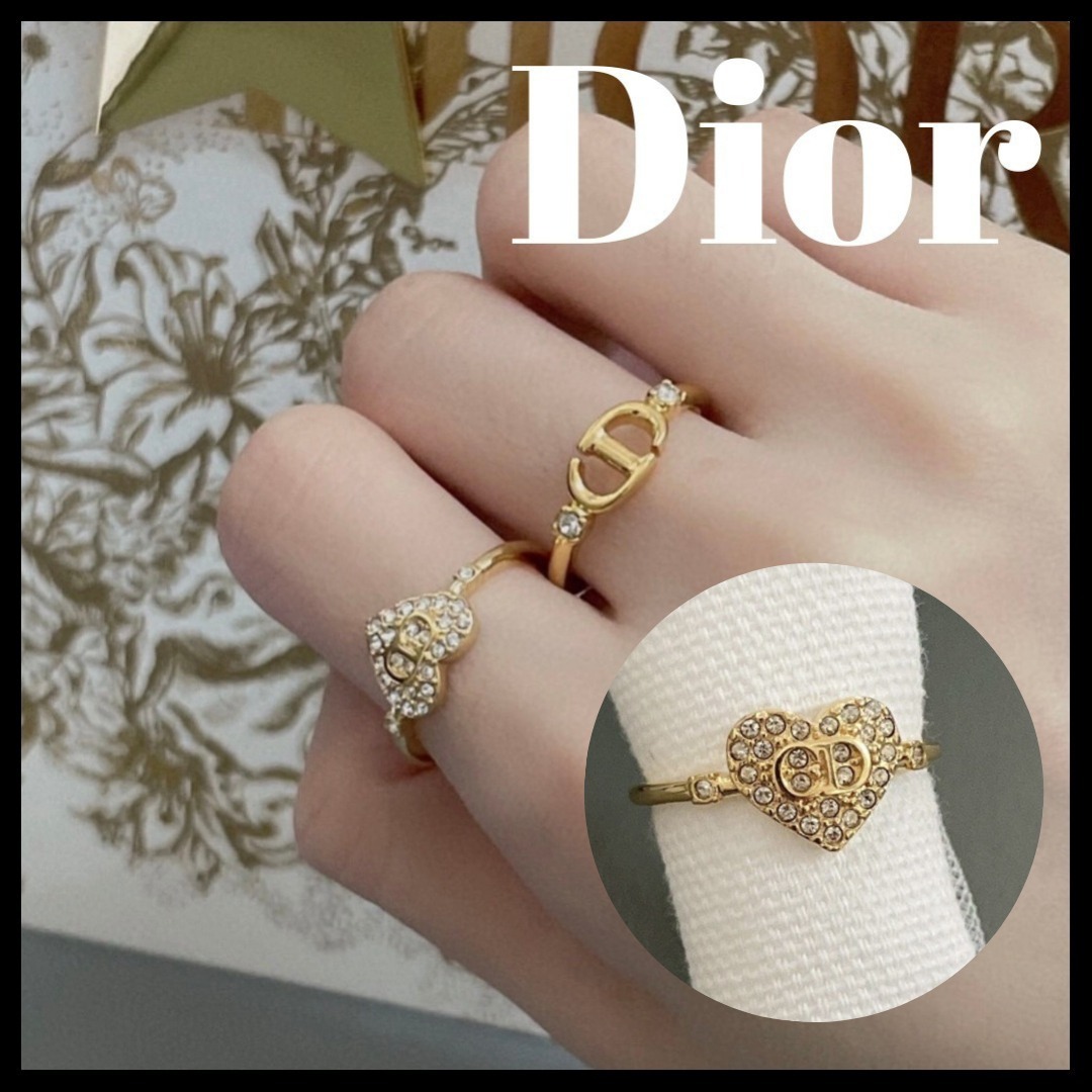 【新作 エレガントなハートモチーフ】Dior リング Clair D Lune