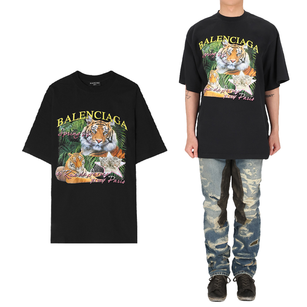 ★即発送★BALENCIAGA ロゴ 半袖 Tシャツ 681314 TLVH2