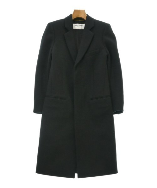 SAINT LAURENT PARIS チェスターコート 黒 2137125M0038