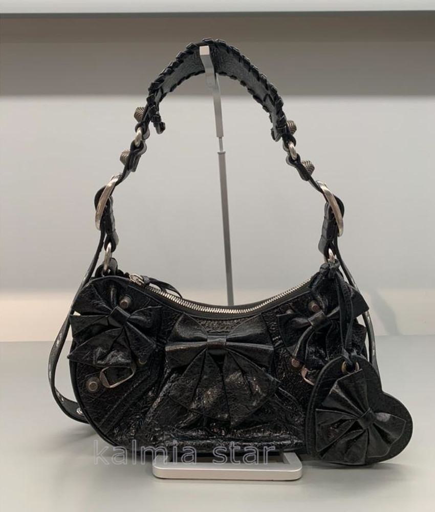 ●送料込●BALENCIAGA●LE CAGOLE リボン付きショルダーバッグXS