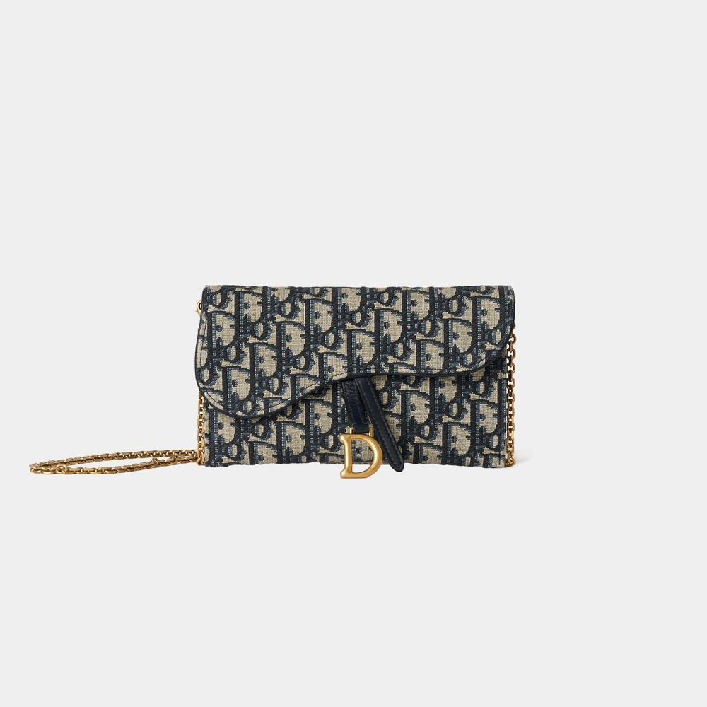 内発送/Dior/チェーン付き スモール サドル ポーチ