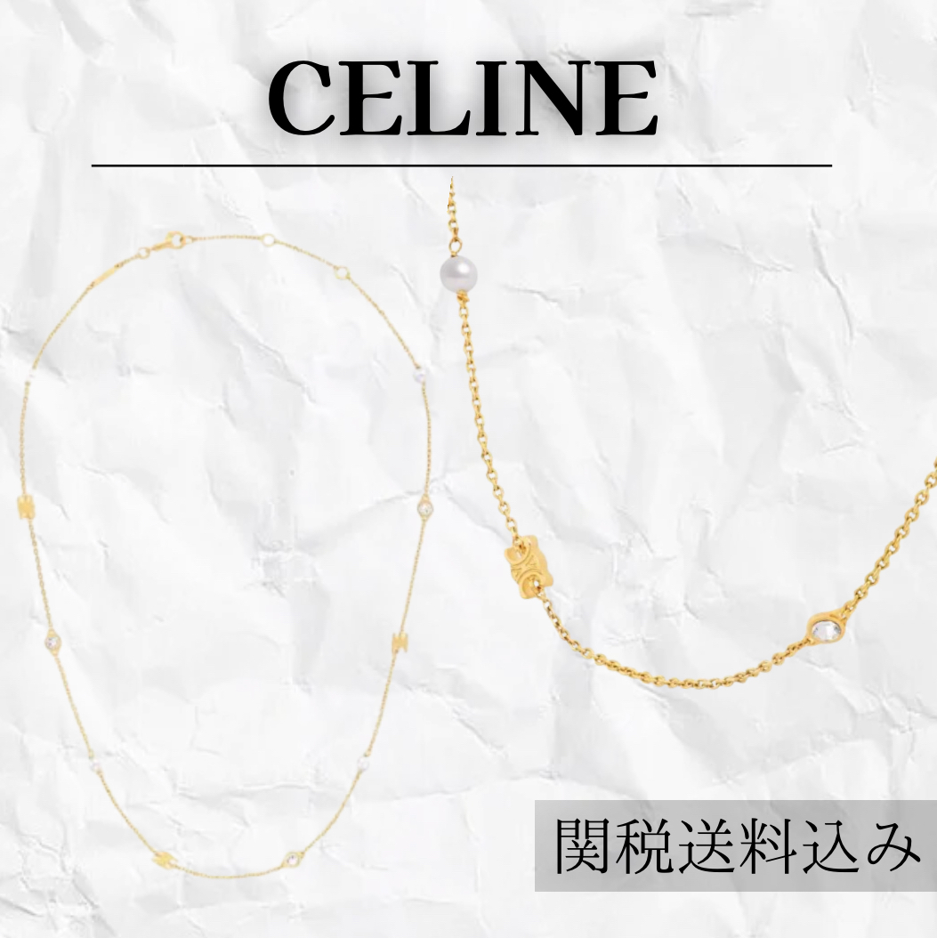 CELINE トリオンフ ラインストーン ネックレス【人気商品】★