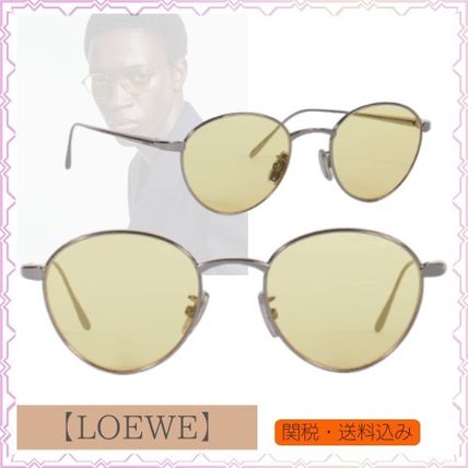 グルーブ オーバル サングラス イエロー - LOEWE