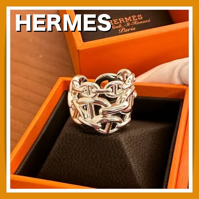 《上品》HERMES シェーヌダンクル アンシェネ リング