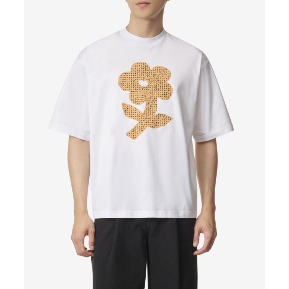 ■MARNI■ Flower Short Sleeve T-Shirt Lily White HUMU0223PPU