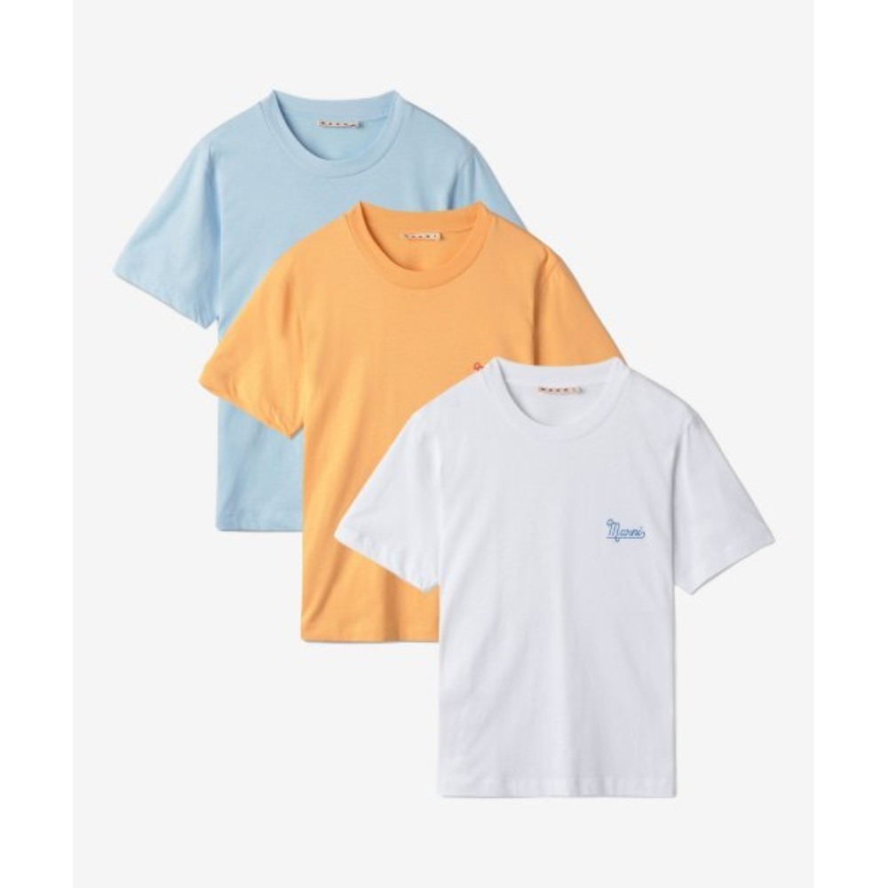 ■MARNI■ 3 Pack Short Sleeve T-Shirt Mineral Ice THJE0211X0