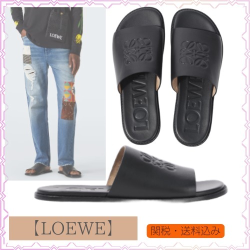 【LOEWE】パウラ◇イビサ フレックスアナグラム◇レザースライド