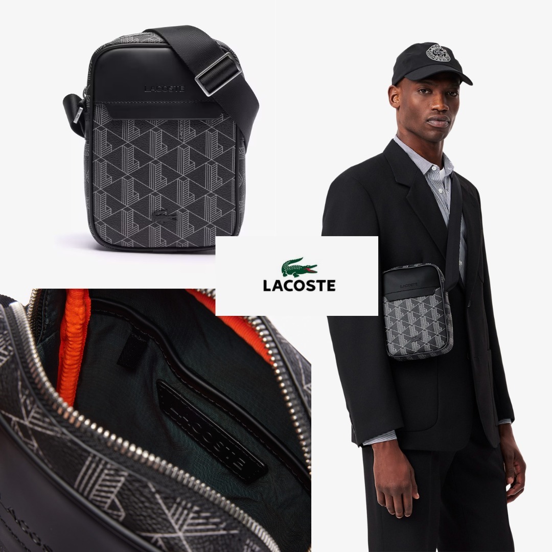 【LACOSTE】ブレンドサッチェルバッグ モノグラム ショルダー
