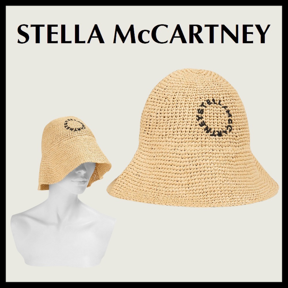 Stella McCartney* ステラ ロゴ ストローサンハット 帽子