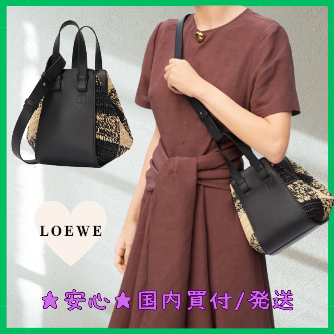 国内買付/新作☆ハンモックバッグコンパクト（ラフィア&カーフ）